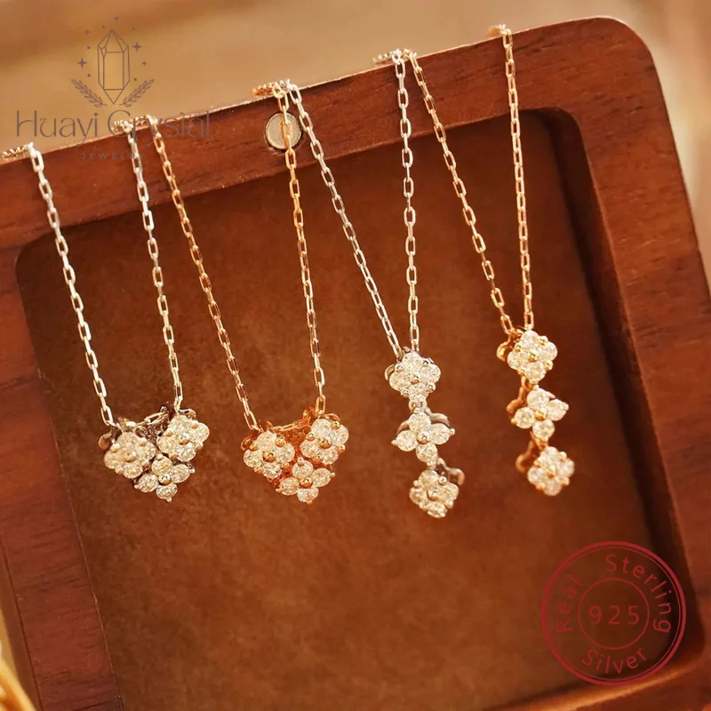 

925 Sterling silver necklace women detachable combination fashionable versatile caring light luxury niche