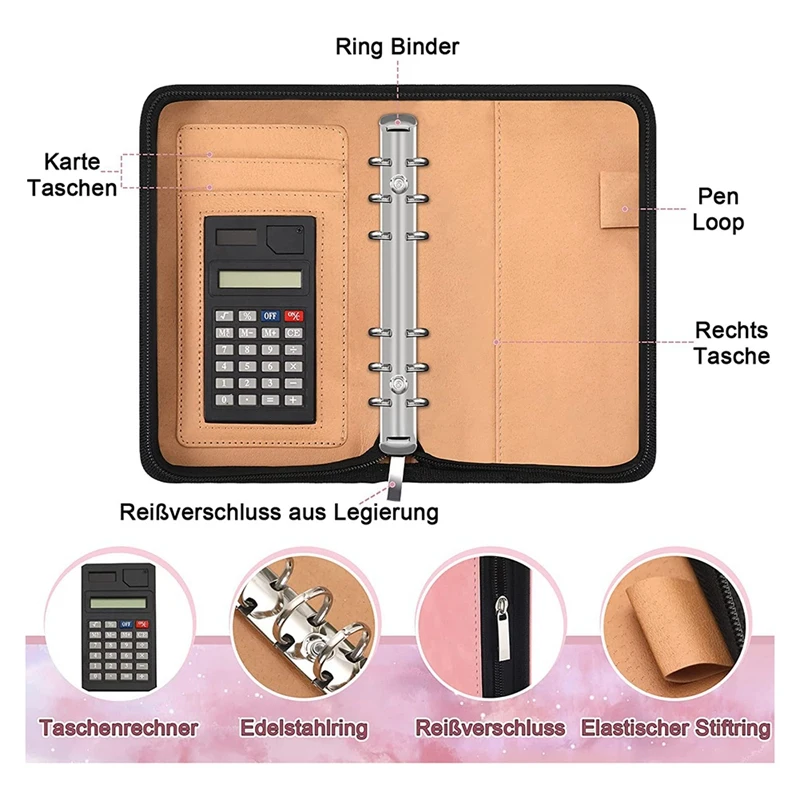 A6 Budget Planner With Calculator Zip Budget Binder Budget Planner Made With Envelopes For Money Saving Budget