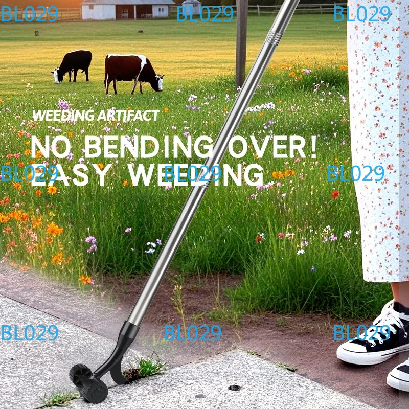 Stand Up Weed Puller Tool Weedkiller Roller Drawing No Bend Weed Hook