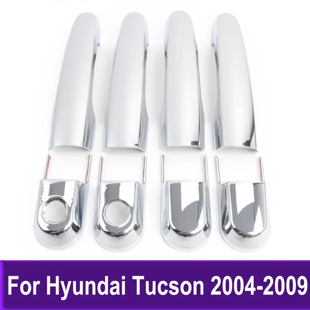 

Chrome Side Door Handle Cover Trim For Hyundai Tucson 2004 2005 2006 2007 2008 2009 Decoration Styling Accessories Sticker