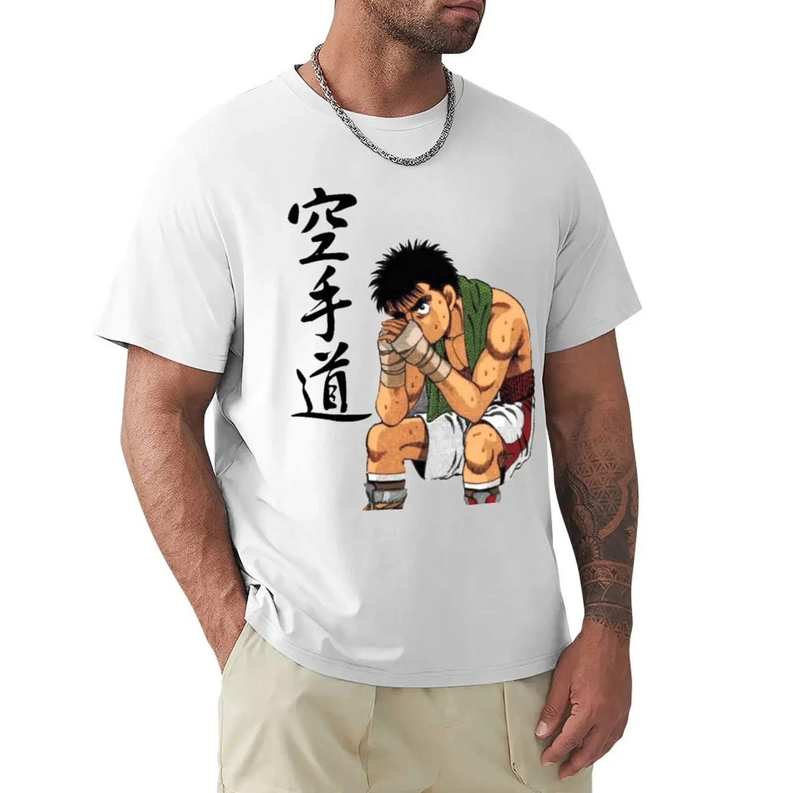 Hajime no ippo : Serious ippo T-Shirt heavyweights summer clothes blacks plus sizes mens t shirt