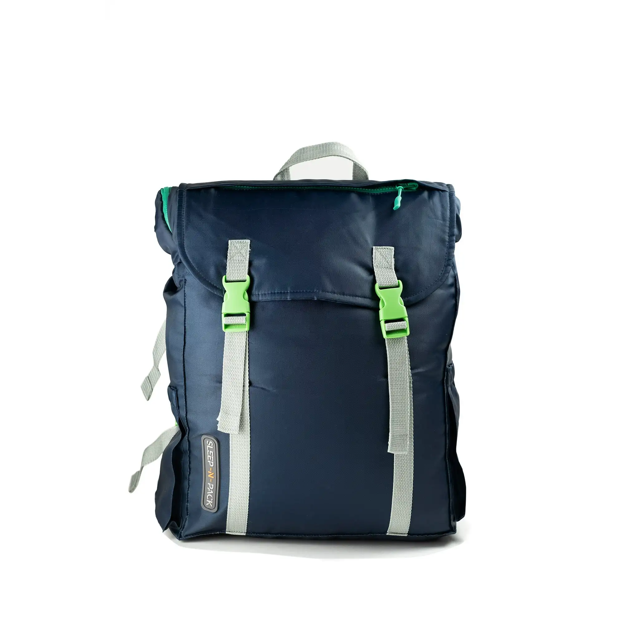 

Mimish Sleep-N-Pack, 37F Kid's Sleeping Bag & Backpack, Cozy Liner, Navy/Grey