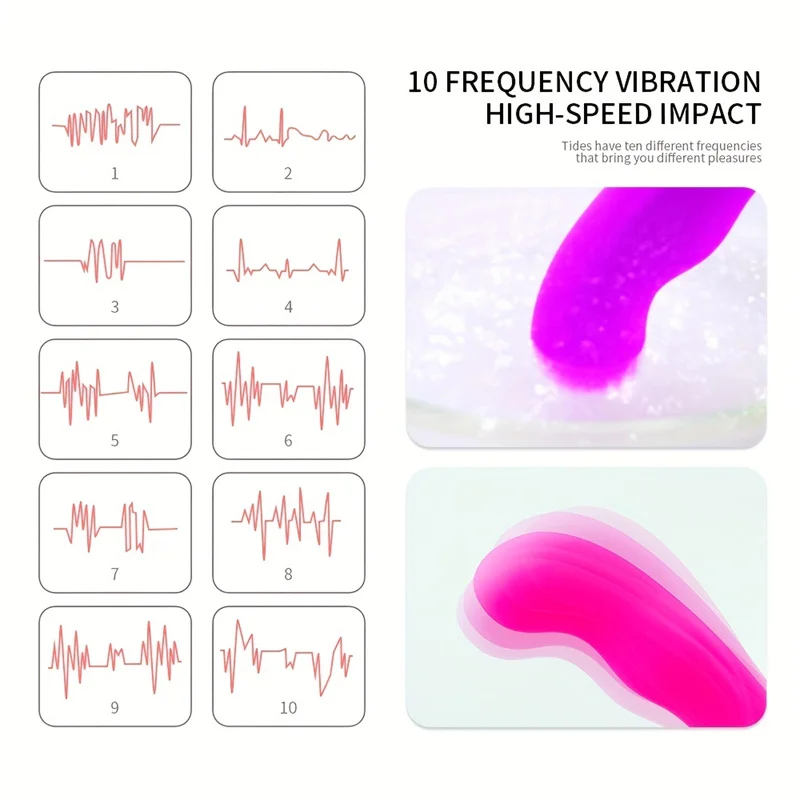 Adult Sex Toy Vibration Massage Stick, 10 Tipos de Freqüência de Vibração Forte, Trocando de Material de Látex Seguro