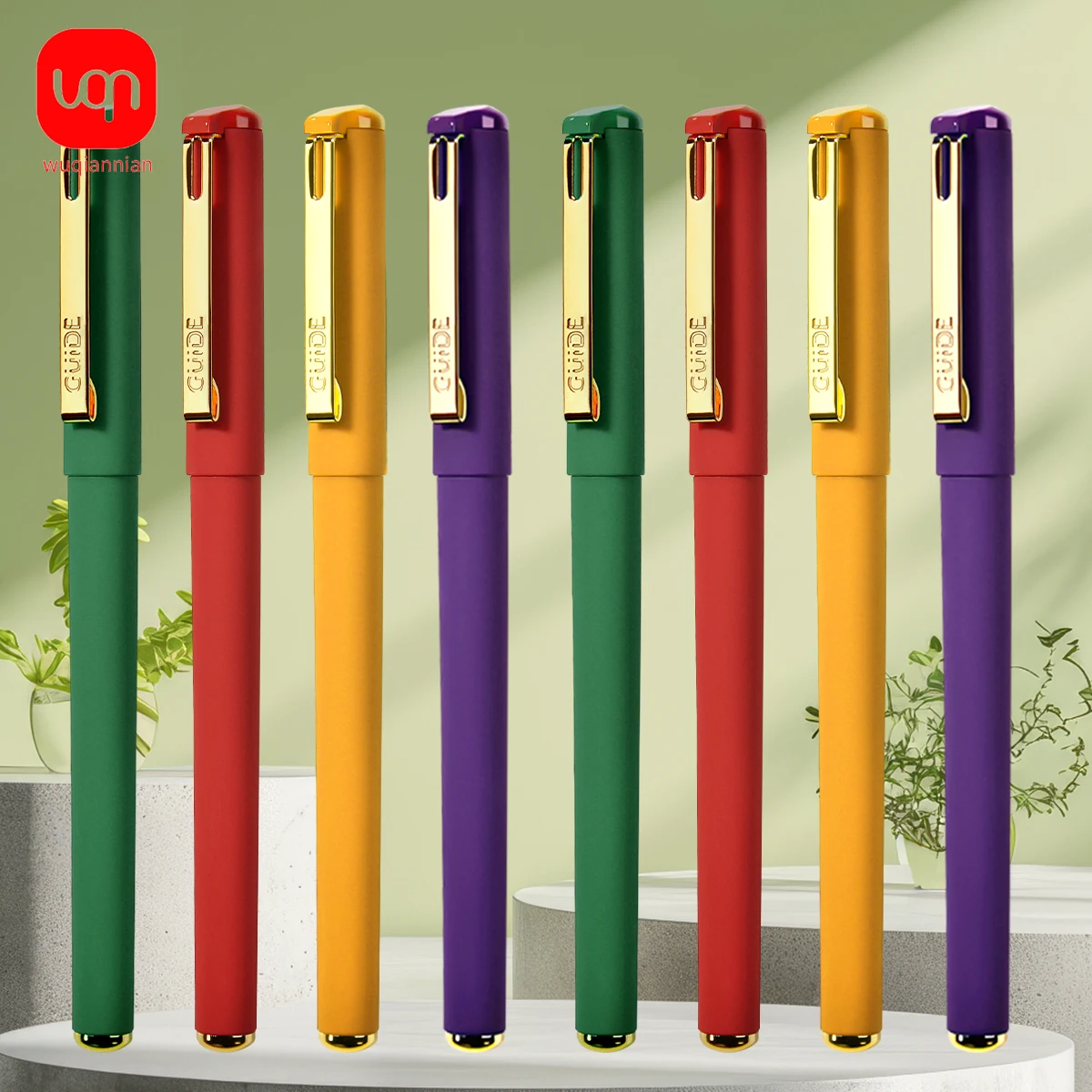 Aesthetic stationery cheap stuff for colored 0.7mm pens 2pcs/set red&green&purple&yellow ink gold kawaii things