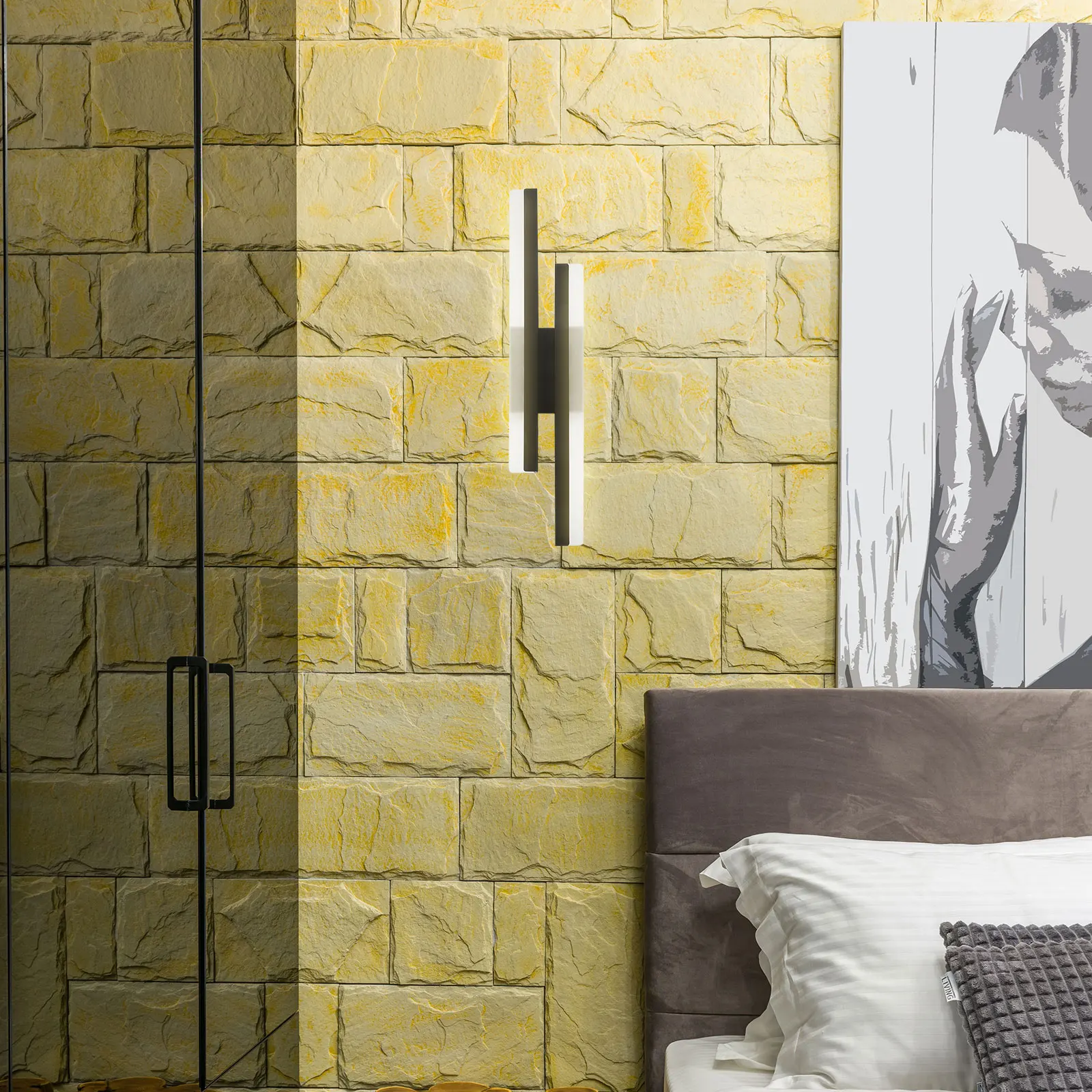 

Bedside Wall Lamp Light Easy Install Gentle Light Home Decoration Bedroom Living Room Reading Lamp