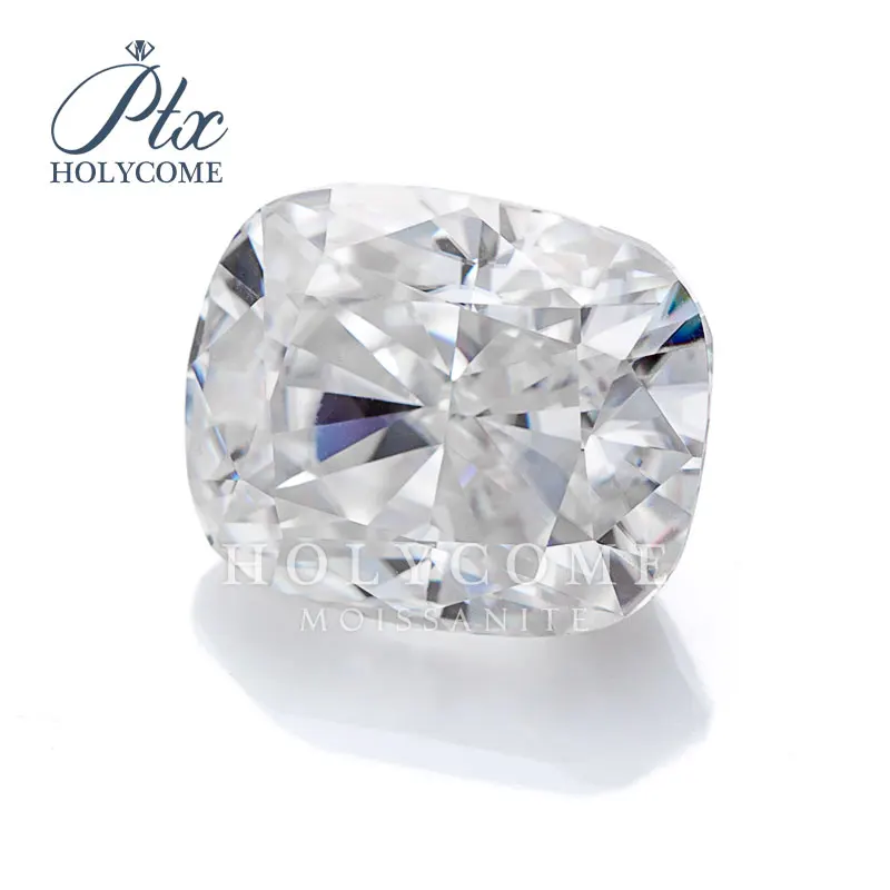 Free Loose Moissanite Stone Cushion Shape D VVS1 Color Excellent Tester Positive Lab Simulation Diamond For Jewelry Ring Making