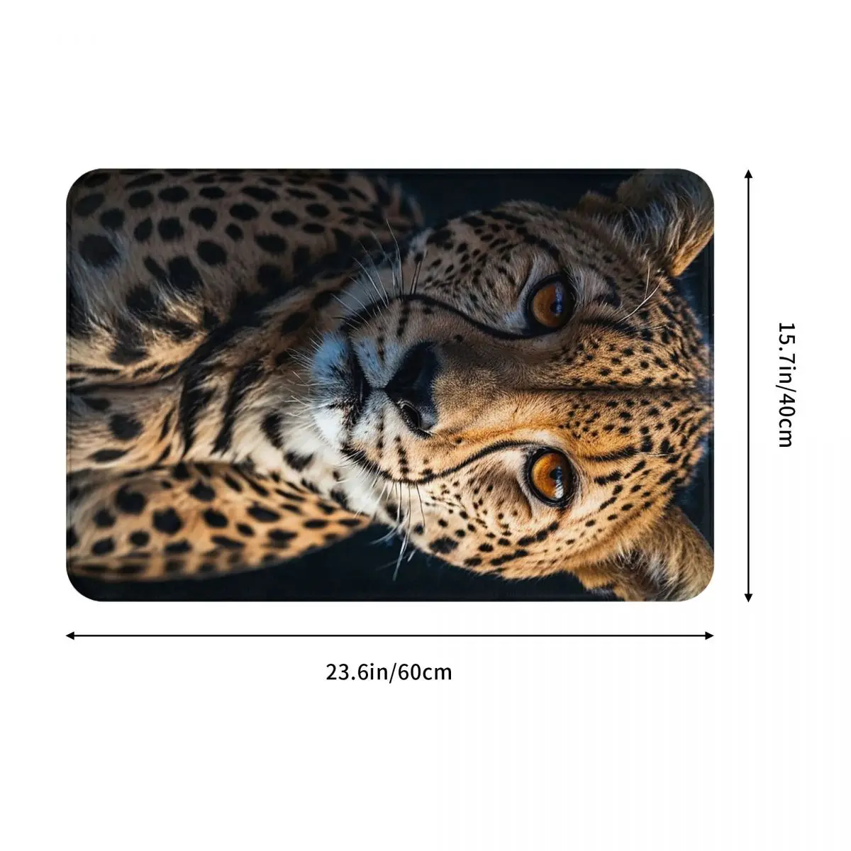 Leopard Face Print Doormat Durable Carpet Rug Kitchen Entrance Home Floor Mat for Balcony Footpad Mats