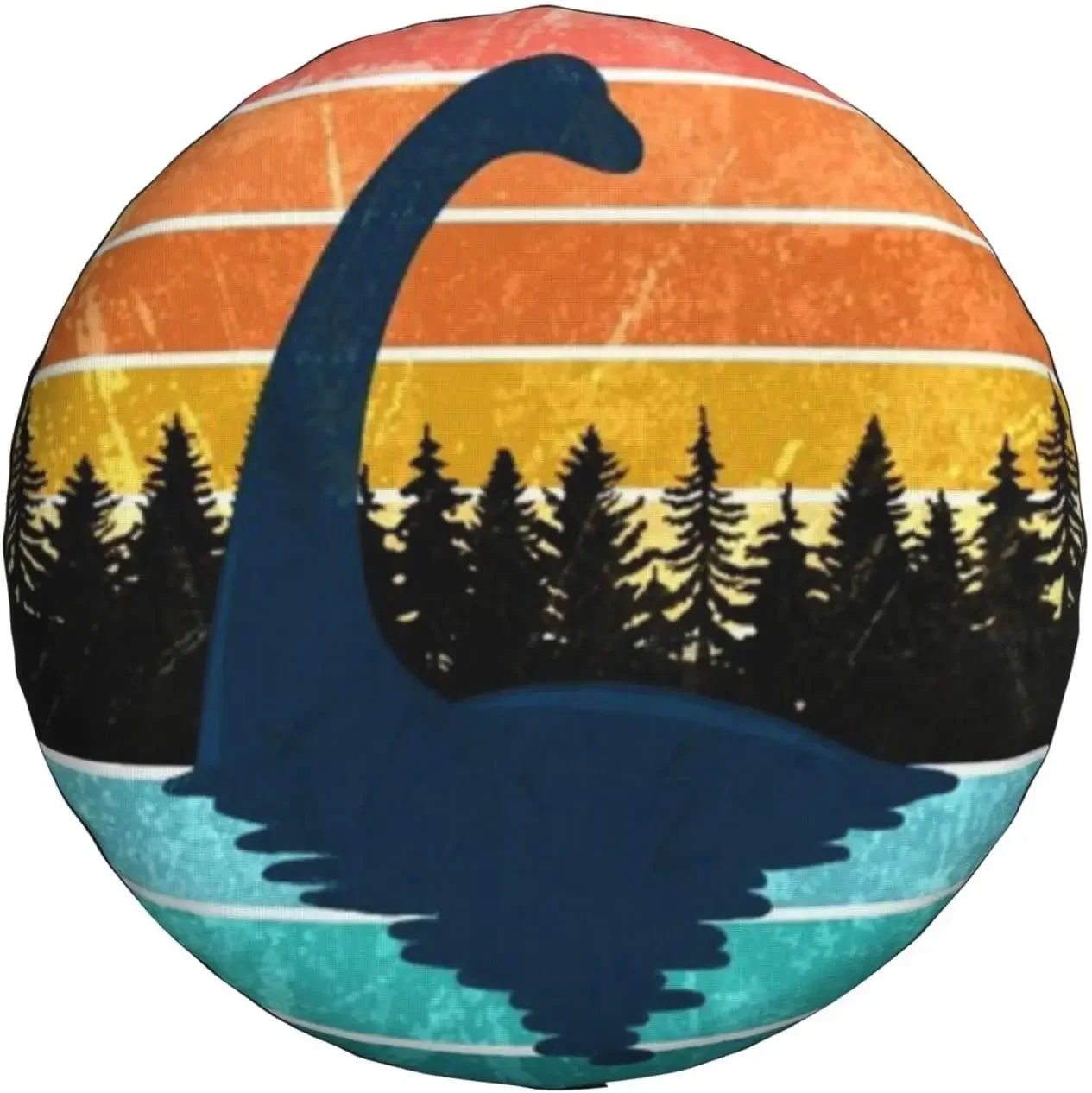 Loch Ness Monster Spare Camper Tire Cover Wheel Cover Weatherproof Dust-Proof Fit for Travel Trailer Truck SUV Rv Camper Vehicle