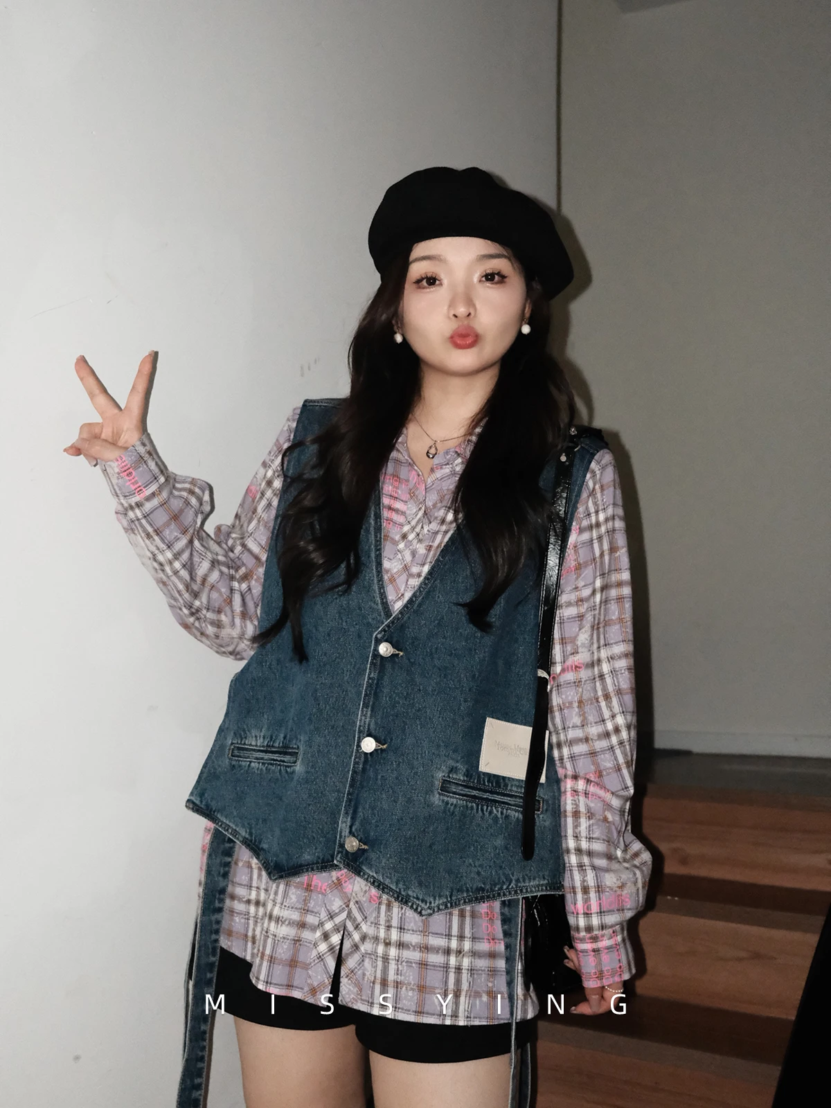 

Повседневный жилет Woodsto, комплект irt, женский открытый кардиган больших размеров, комплект из двух предметов, топ для похудения, хлопок, полиэстер, волокно регентства