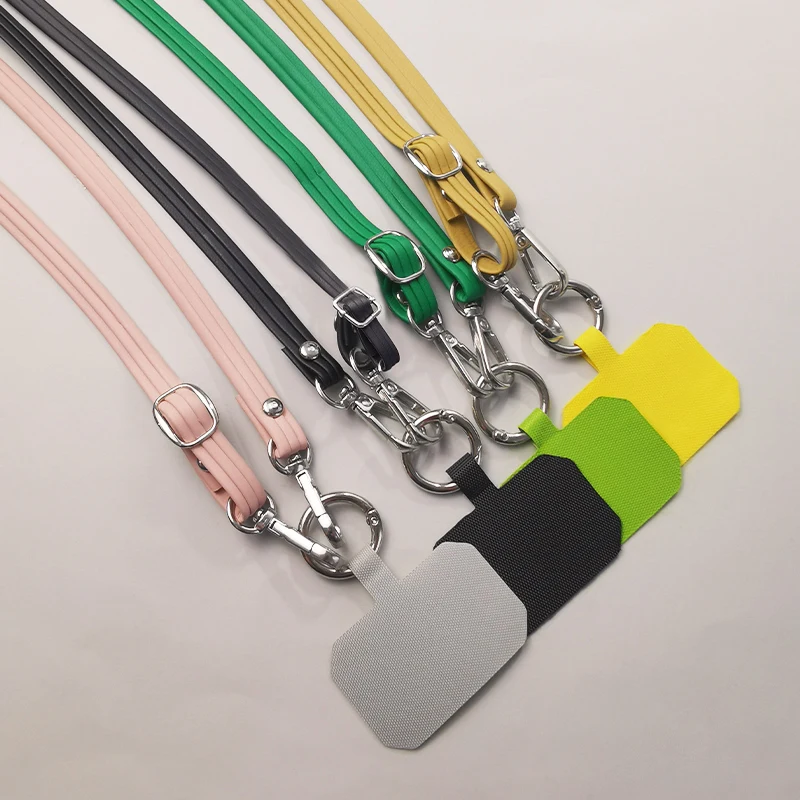 Mobile Phone Lanyard Crossbody High-end Women\'s Leather Chain Long Can Be Adjusted Back Length Hanging Neck  Lanyard for Keys