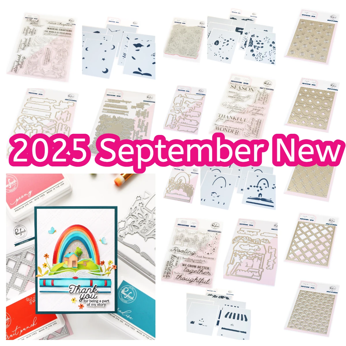 

2025 New Dies Stamps Stencils Set Twilight Tales Flower Market Petal Lacy Lattice Coverplate Die DIY Scrapbooking Christmas Card