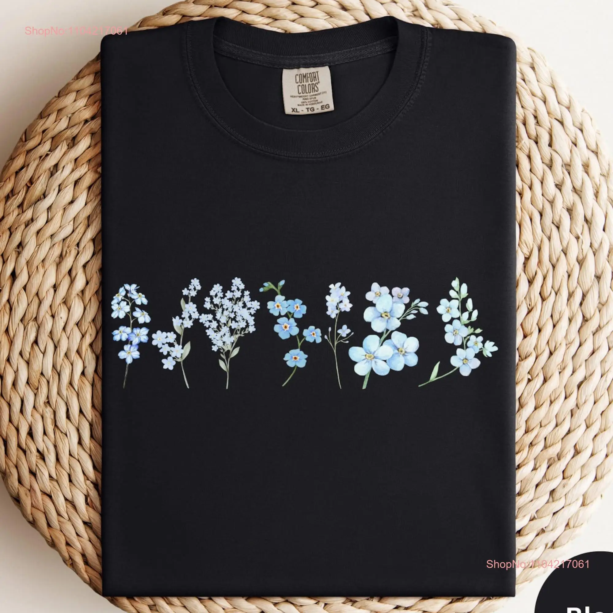 Forget Me Not Flower T Shirt Flowers Floral Botanical Special Lovers Garden long or short sleeves