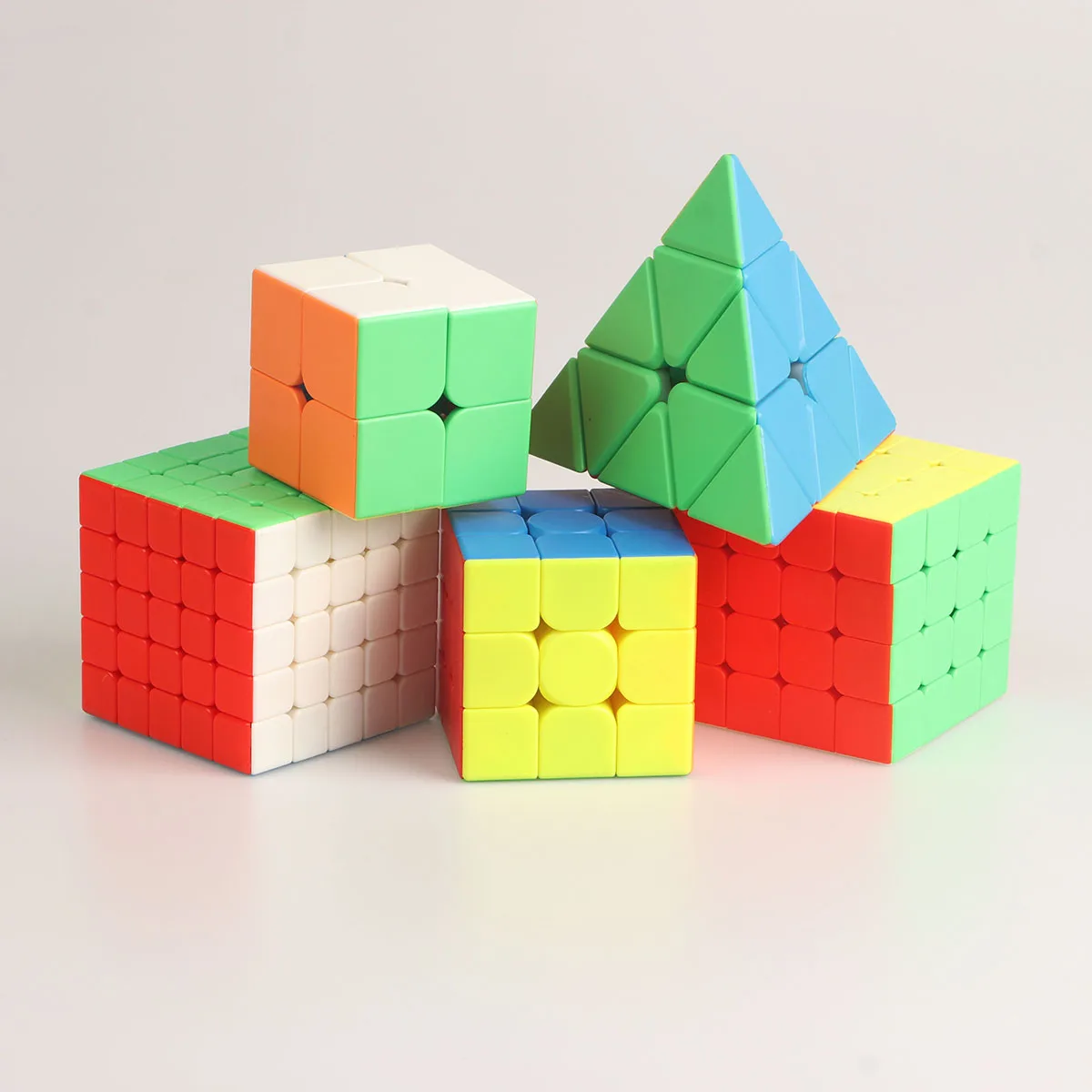 2x2 3x3 4x4 5x5 pyramid stickerless stress relief puzzle professional education smooth speed competition children's toy gifts