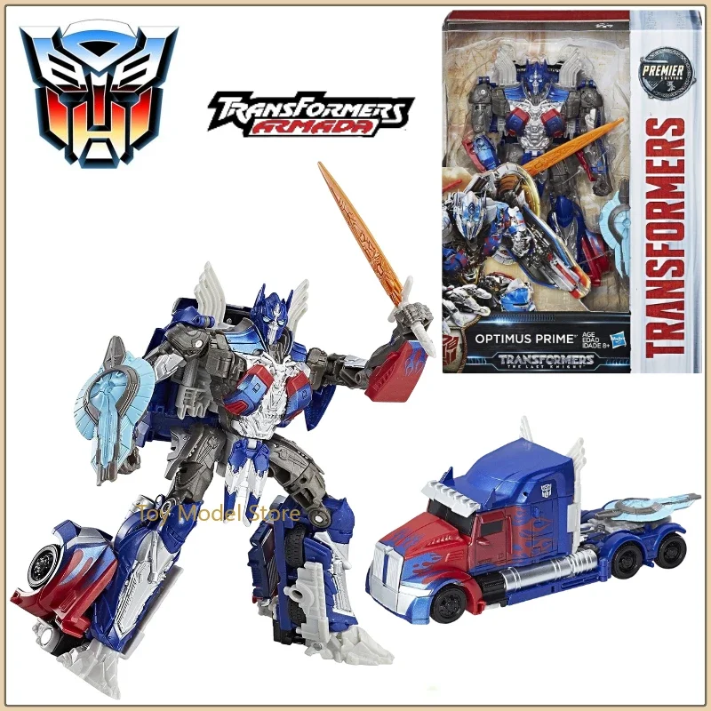 In Stock Transformers Movie 5 American version TLK Class V Optimus Prime Collect Figure Anime Robot Anime Action Models Kid Gift