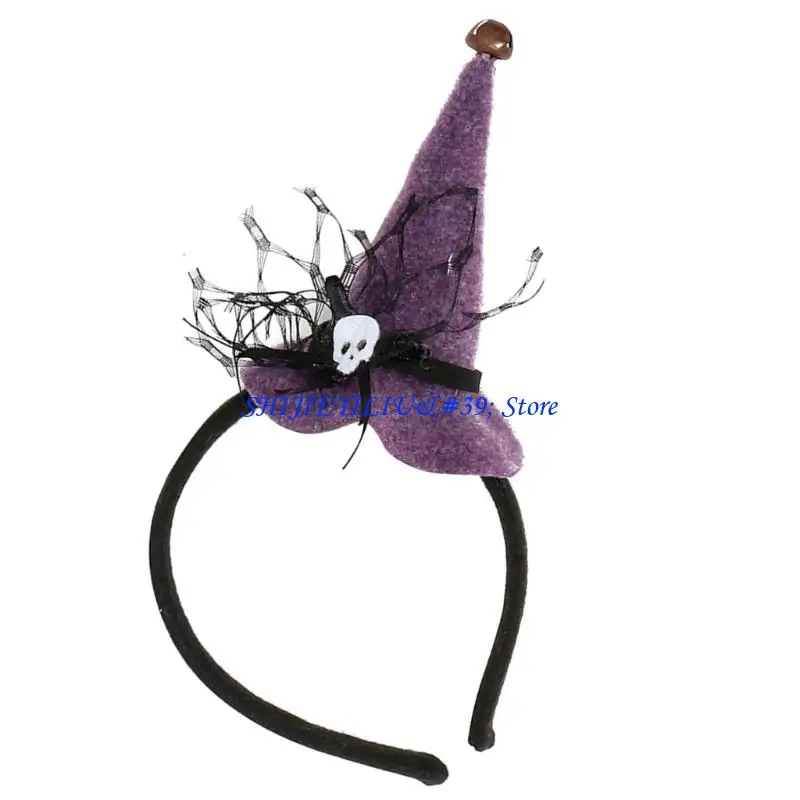 E21F Lightweight Witch Headbands For Costume Parties Reusable Cloth Hair Ornament Kids
