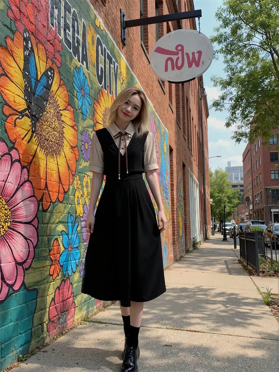 Vestidos casuais femininos linha a senhora do escritório cáqui envolto drapeado em cascata em camadas baggy oversized slouchy fácil solto-ajuste