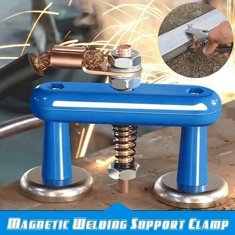 Support Clamp Electric Welding Magnetic Head Ground Wire Tool Strong Magnetism Clamp Welding Magnet