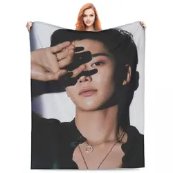 Super Warm Blankets Camping R-Rowoon Throw Blanket Korean Actor Singer Flannel Bedspread Couch Chair Novelty Sofa Bed Cover