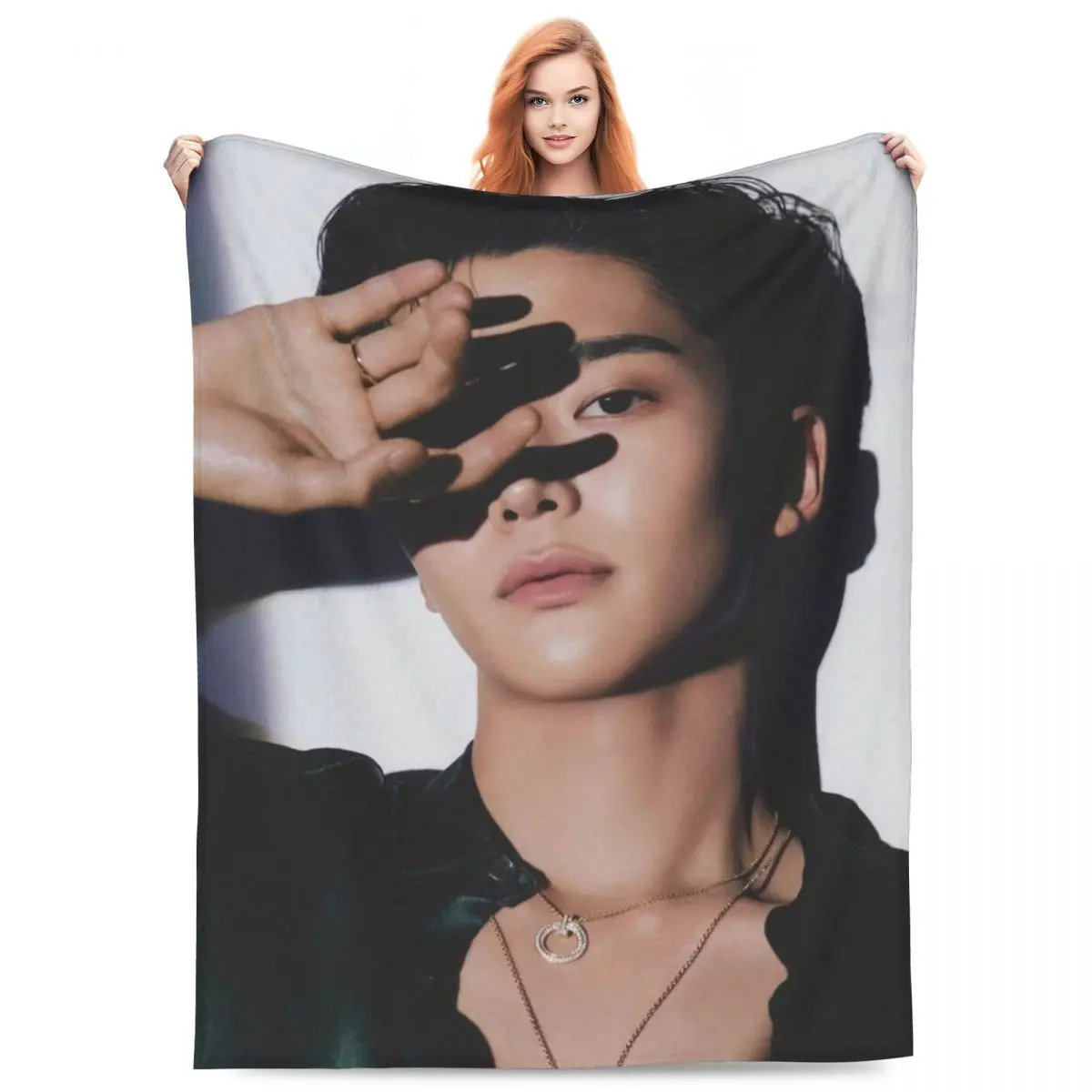 Super Warm Blankets Camping R-Rowoon Throw Blanket Korean Actor Singer Flannel Bedspread Couch Chair Novelty Sofa Bed Cover