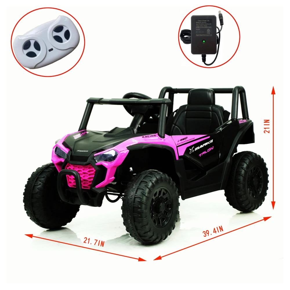 Junior Off-Roader! 12V Electric UTV Car for Kids 3-6, Features Parent Remote Control, Realistic Style & Smooth Ride