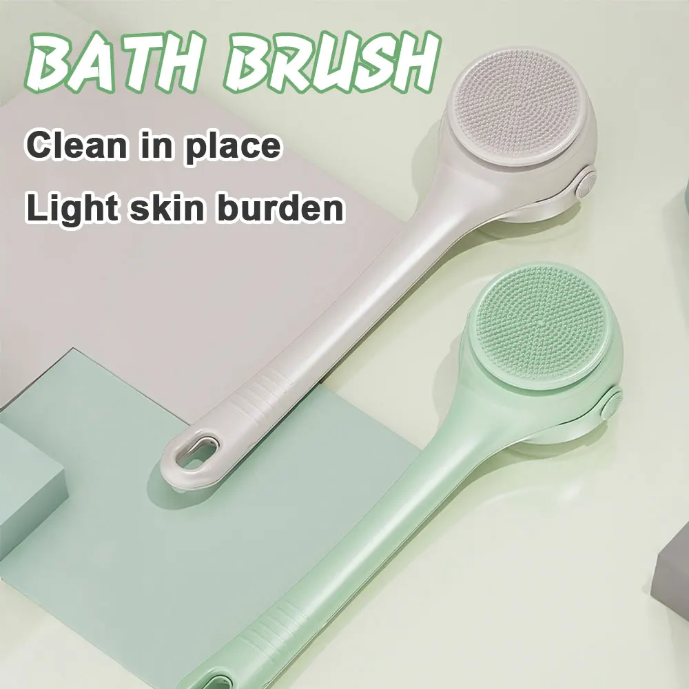 

Электрическая силиконовая щетка для ванны с длинной ручкой, электрическая щетка для очищения тела, массажная щетка для глубокого очищения и ухода за кожей в душе