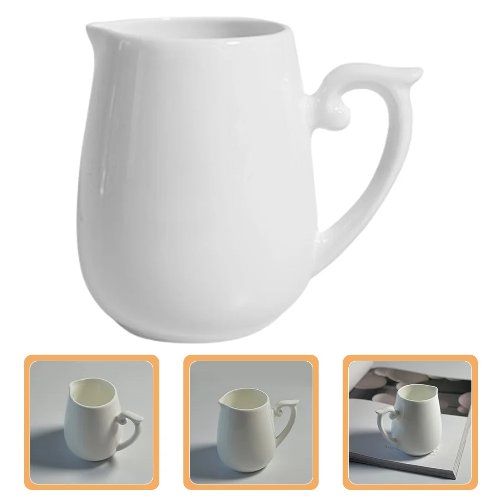 

Ceramic Bone China Milk Pitcher Stable Creamer Mini Pitcher for Coffee Latte Syrup Sauce Serving Container Dipping Sauce Holder