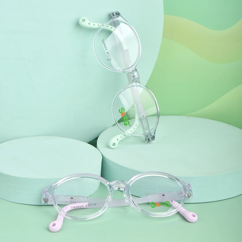 SECG Ultralight Flexible Soft Children Glasses Optical Spectacle Sports Glasses Silicone For Boys And Girls Students Myopia