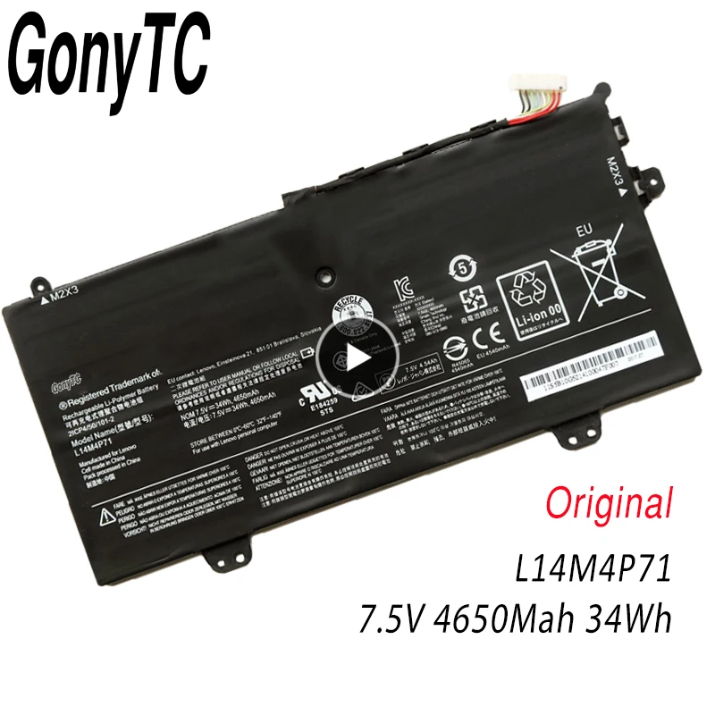 

New Laptop L14M4P71 Battery For L14L4P72 Battery for lenovo 700 700-11ISK 11" L14L4P71 L14M4P71 L14M4P73