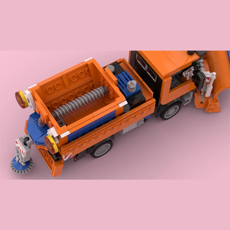443 pçs moc arado de neve caminhão engenharia modular veículo modelo blocos de construção diy montagem criativa brinquedos presente