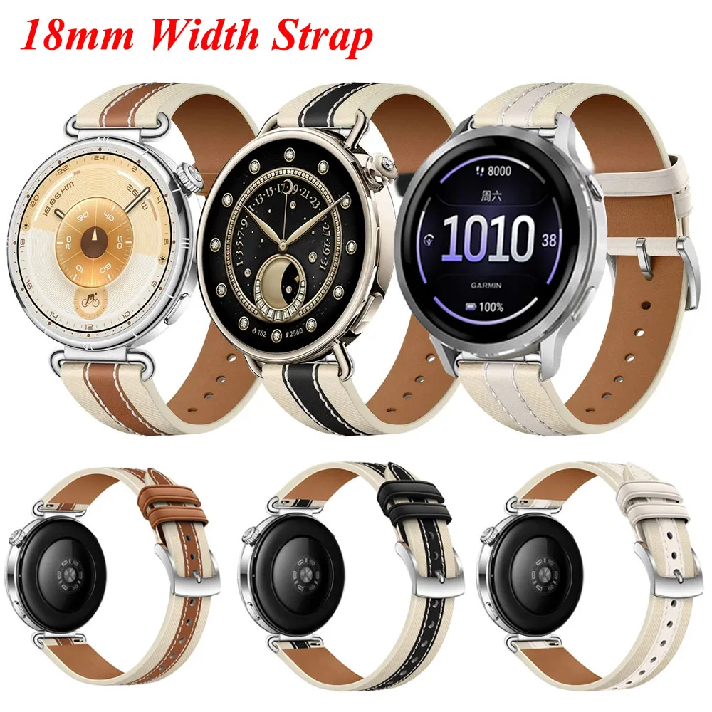 18mm Lederband Für Xiaomi Uhr S4 41mm Sport Band Für Garmin Venu 4 41mm/Venu 2S 3S/265S 255S/Huawei GT6 5 4 41mm Armband