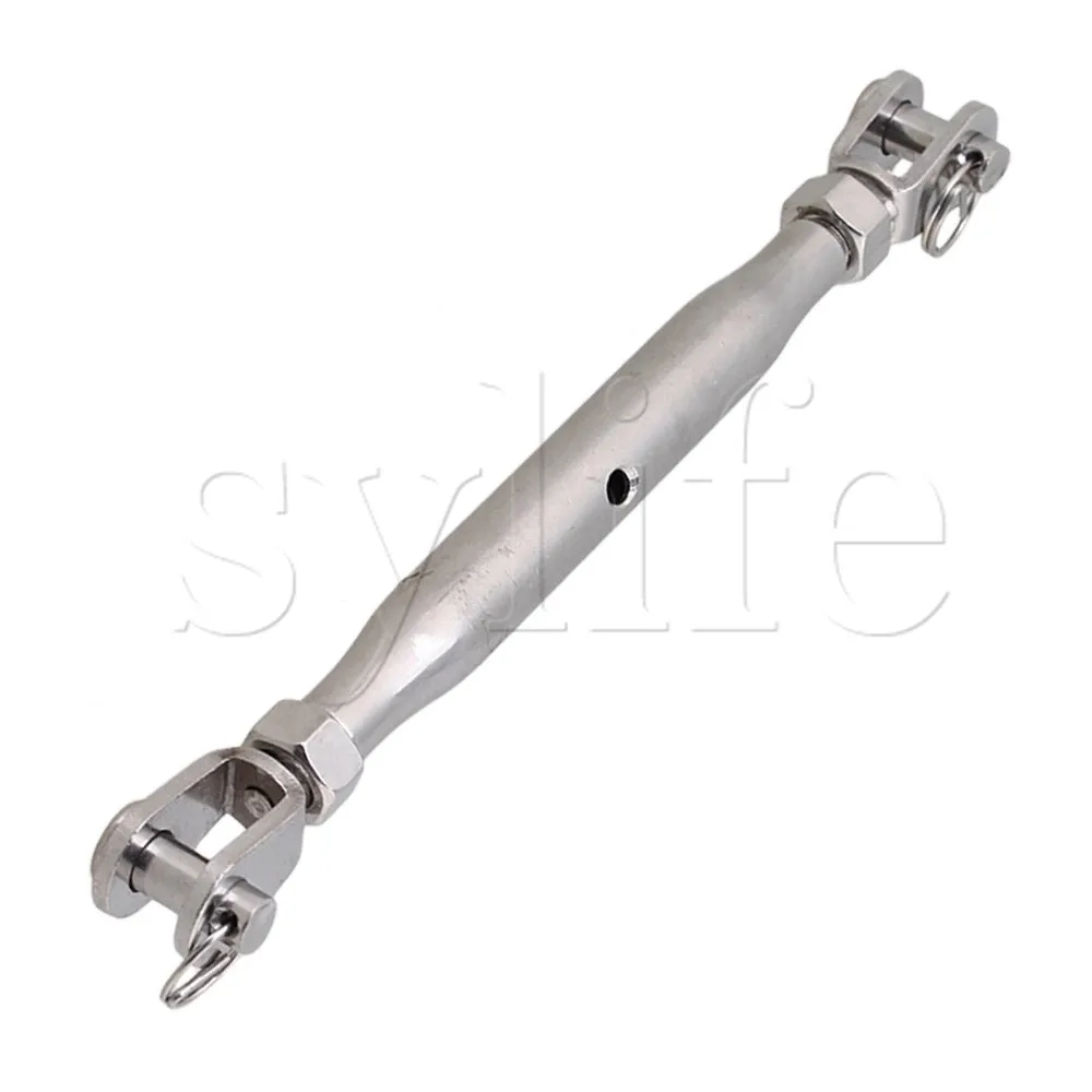 Closed Body Jaw Turnbuckle Wire Rope Tension M12 304 Stainless Steel