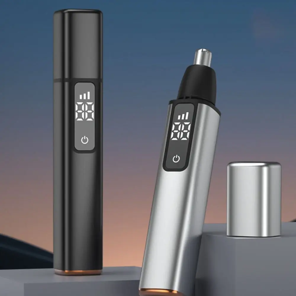 Pemangkas Bulu Hidung Elektrik Mini dengan Layar Digital, Motor Kecepatan Tinggi, Pengisian Cepat, Gunting Bulu Hidung Tahan Air, Pisau Cukur Alis Pria