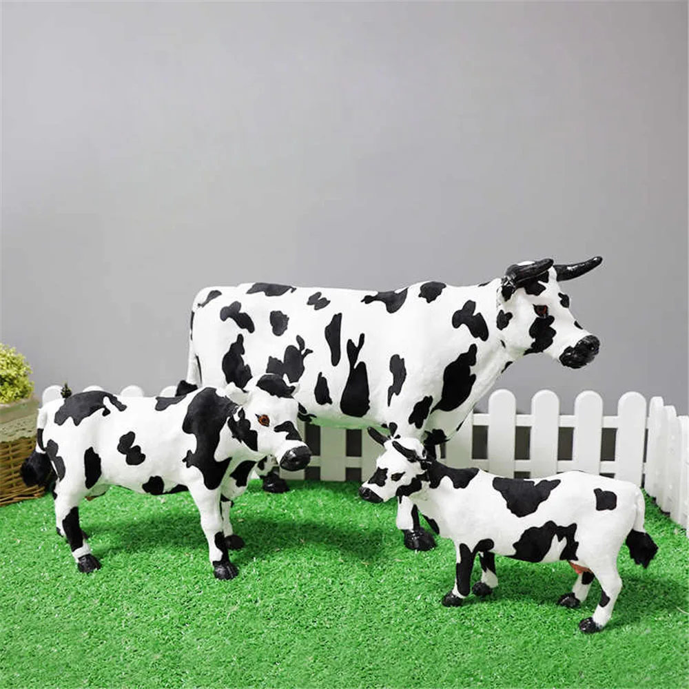 

cow figurine decor children kids baby birthday party supplies gift farm animals party decorations simulation cow model