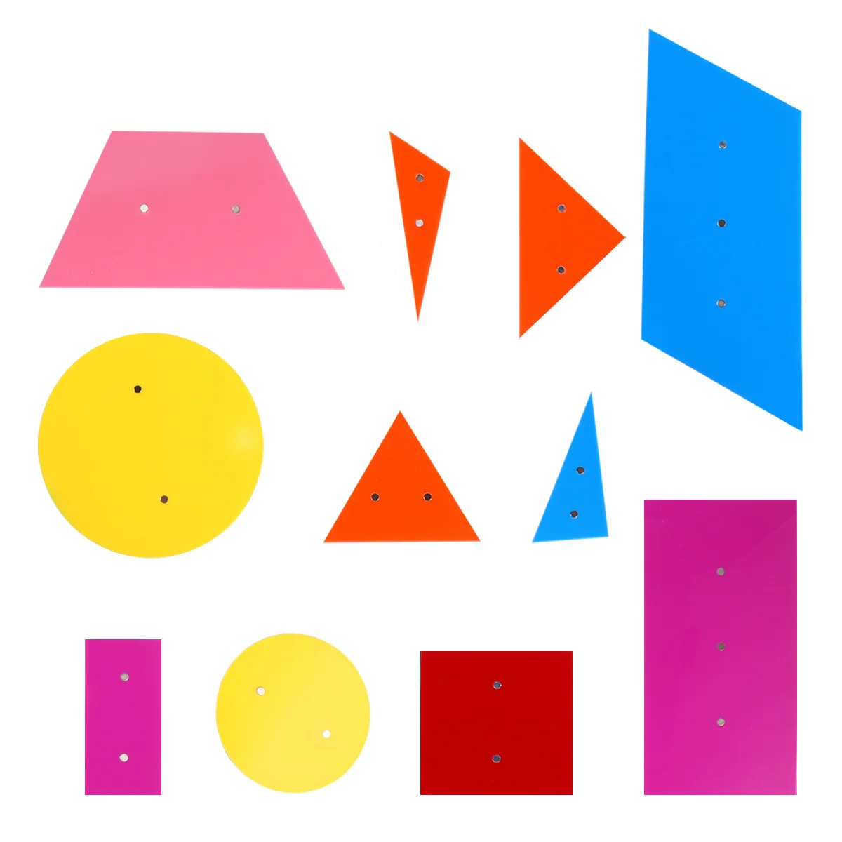 11 قطعة لوحات الهندسة المغناطيسية قسط الملونة الرياضيات أداة التدريس للأطفال على الوجهين مظاهرة الدعامة البلاستيك التعليمية