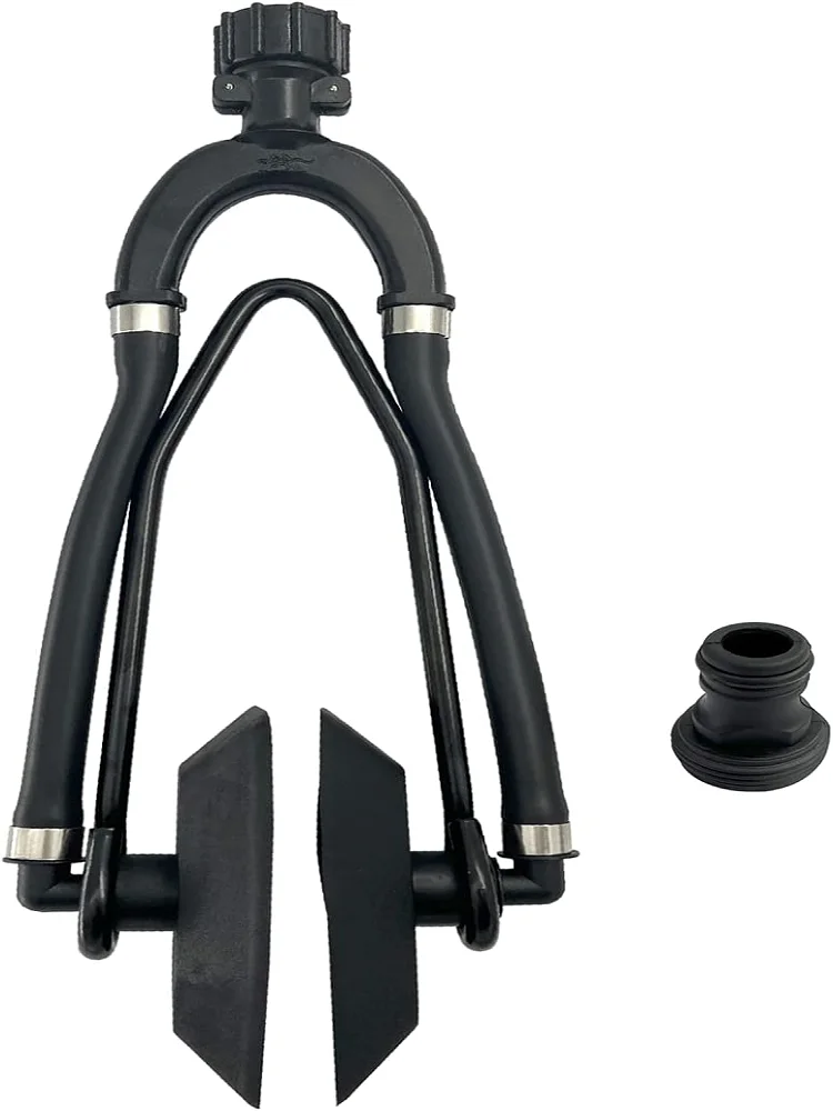 Sciacquone per motore fuoribordo con doppia alimentazione d'acqua rettangolare universale Sciacquone per motore con paraorecchie per barche marine