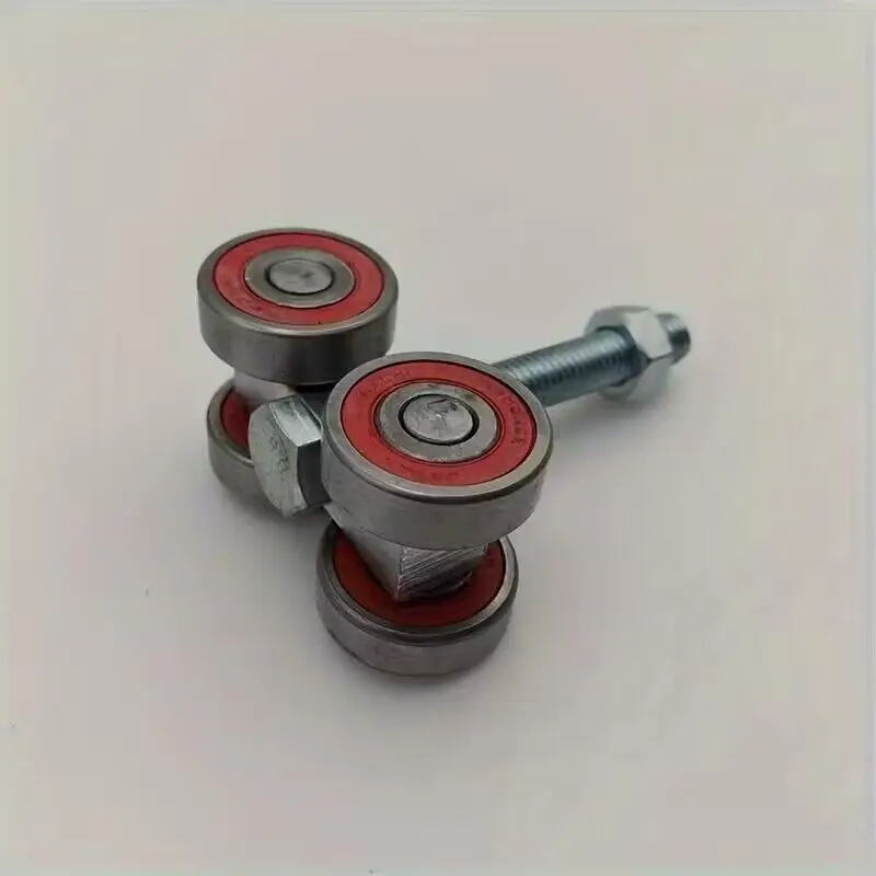 1pcs Box Rail Hnager Double Wheel Rail Hanging Trolley Hanger roller for Sliding Barn Door 4 Wheel Hoist Trolley with Rollers
