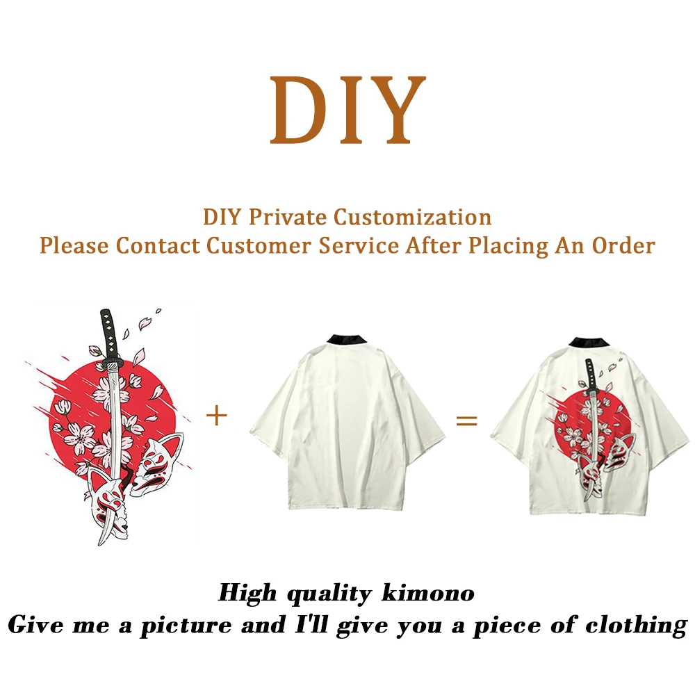 Personalized DIY Custom Top End Kimono 100% Polyester Japanese Traditional Clothing Printing High Quality Kimono Purchase