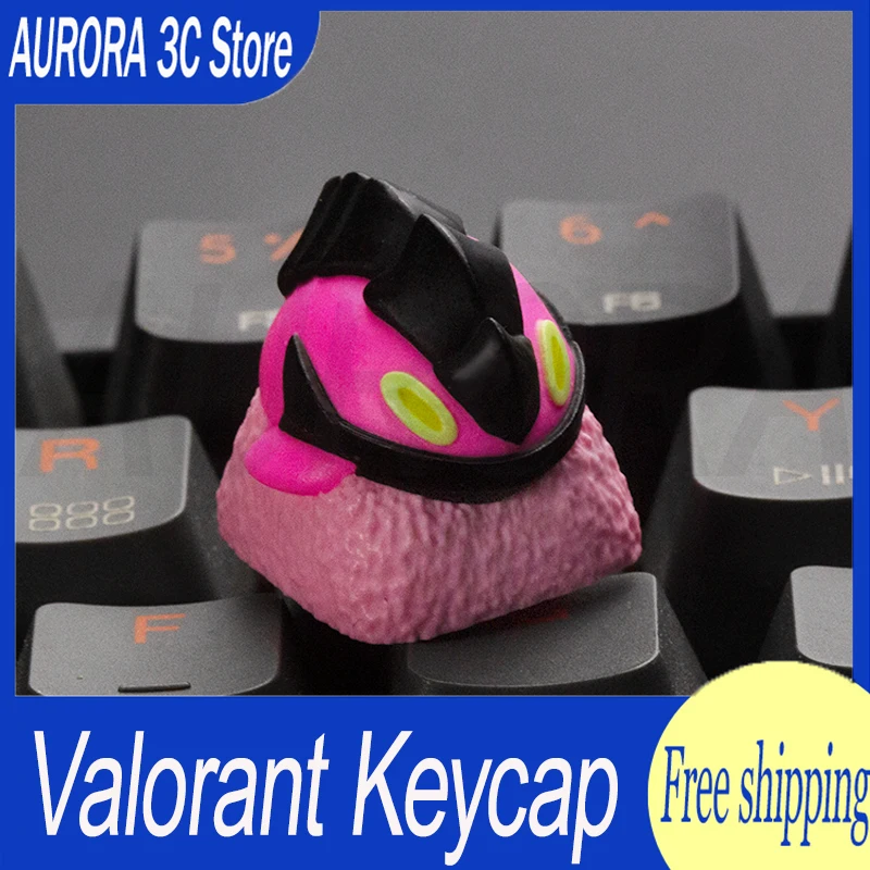 Valorant Cute Pet Keycap 3d Resin Shark Customized Gaming Keycaps Pc Accessory For Mechanical Keyboard Gamer Gifts