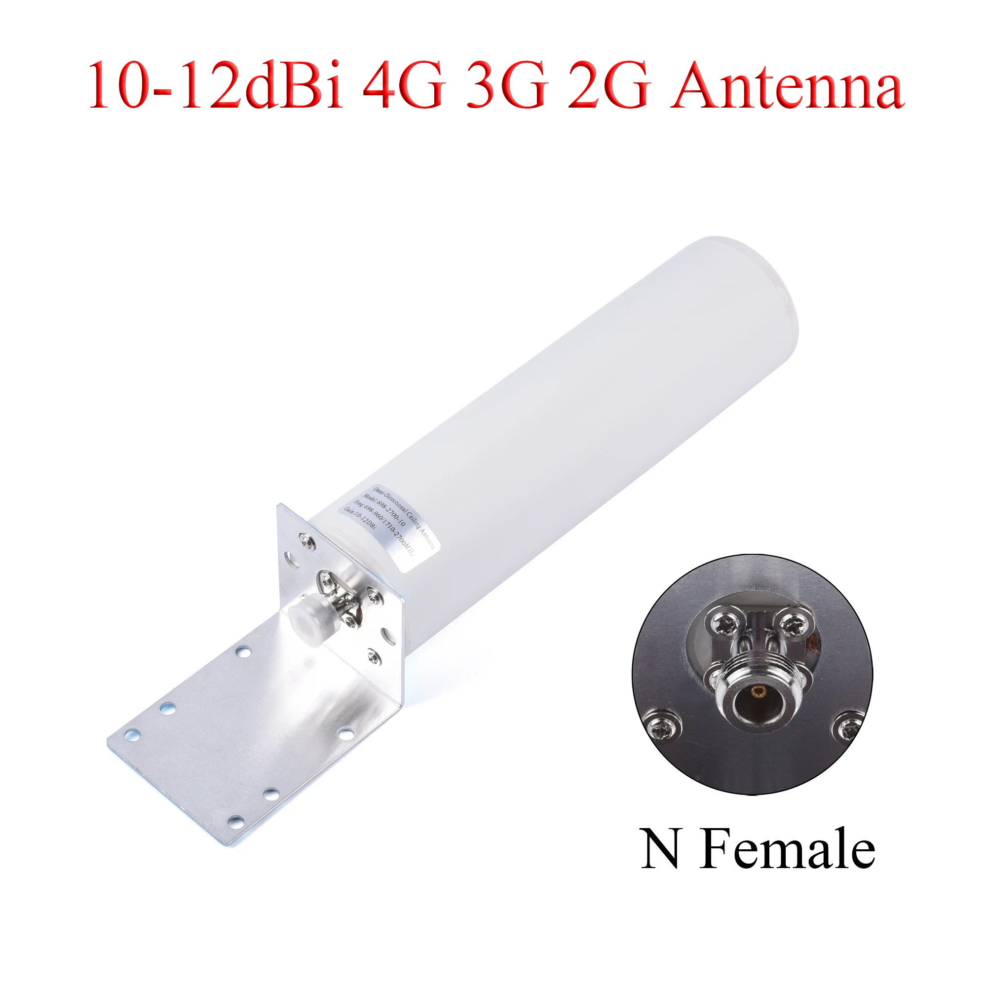 Antena externa 10-12dbi 2g 3g 4g lte, 698-2700mhz, cabo fêmea n para amplificador de reforço, roteador com cabo, 1 peça