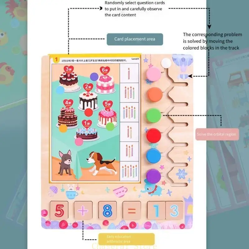 E7CE Board Entrate Toy Math Learning Sordinting Forme per i ragazzi asilo