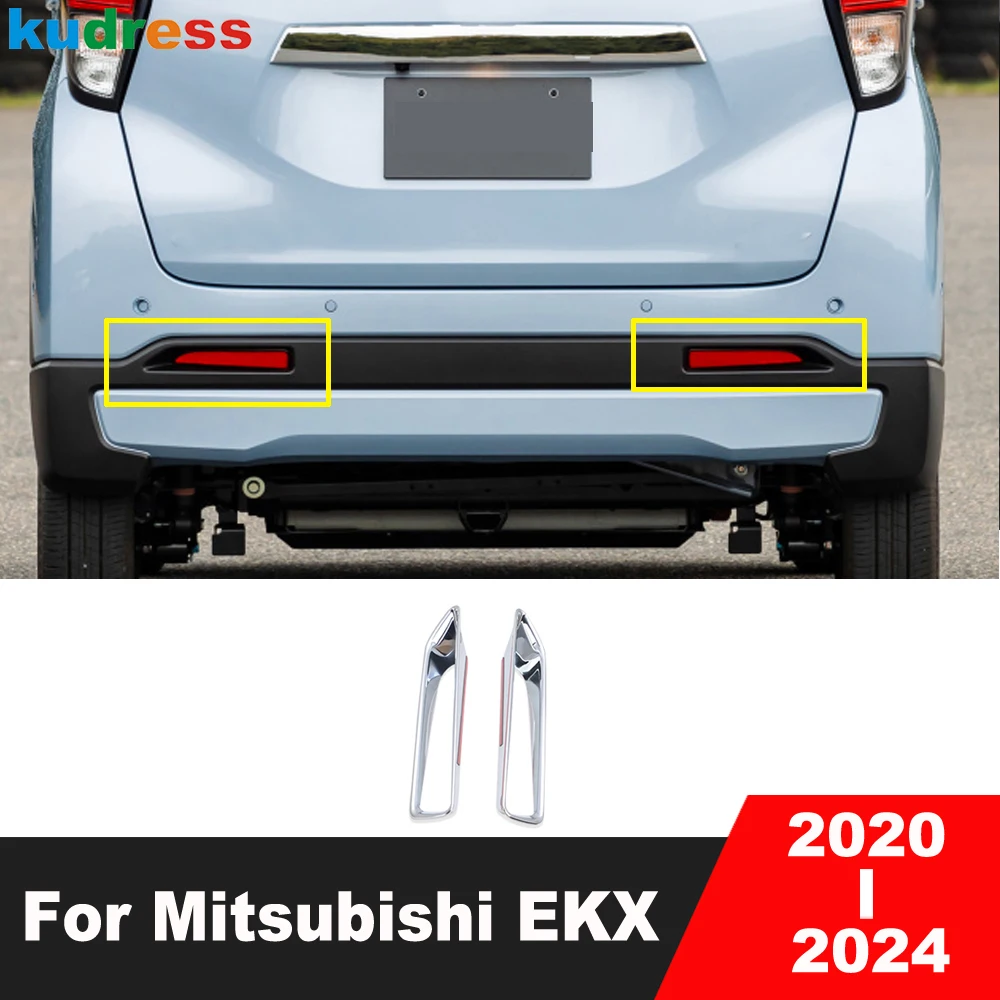 

For Mitsubishi EKX EK Cross 2020 2021 2022 2023 2024 Chrome Car Rear Fog Light Lamp Cover Trim Tail Foglight Trim Accessories