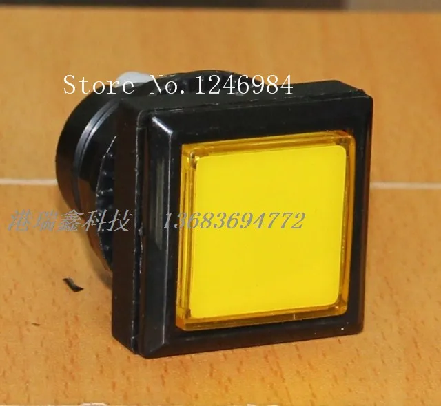 [SA]Video game consoles accessories square button yellow button mainframe computer switch button M30 33X33MM--20pcs/lot