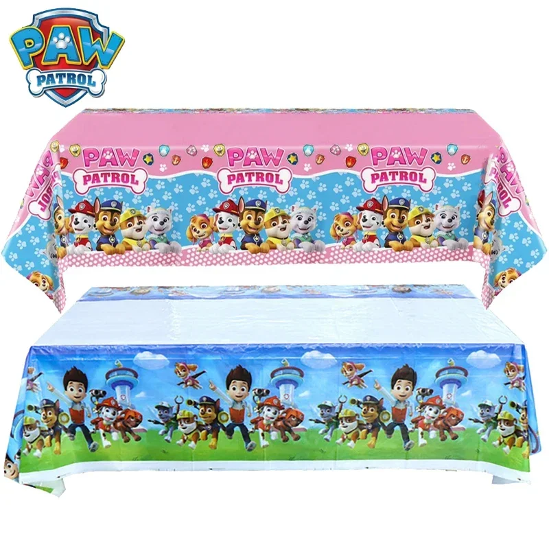 Paw Patrol Tischdecke, Cartoon-Hund, Geburtstagsparty-Dekoration, wasserdichte Tischmatte, Party-Dekoration, Zubehör für Bankett-Partys, Gastgeschenke