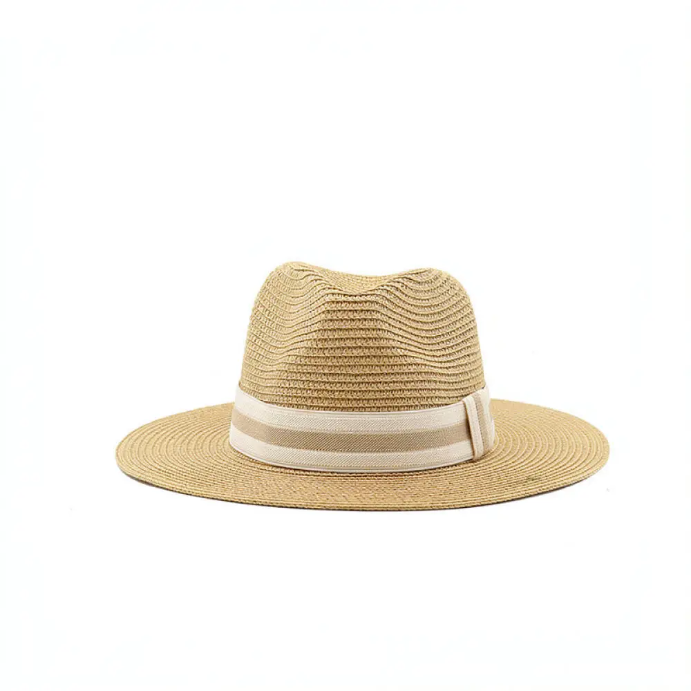 Summer Jazz Fedora Sun Hat For JIANGXIHUITIAN Wide Brim Straw Beach Cap Breathable Outdoor Travel Protection Hat