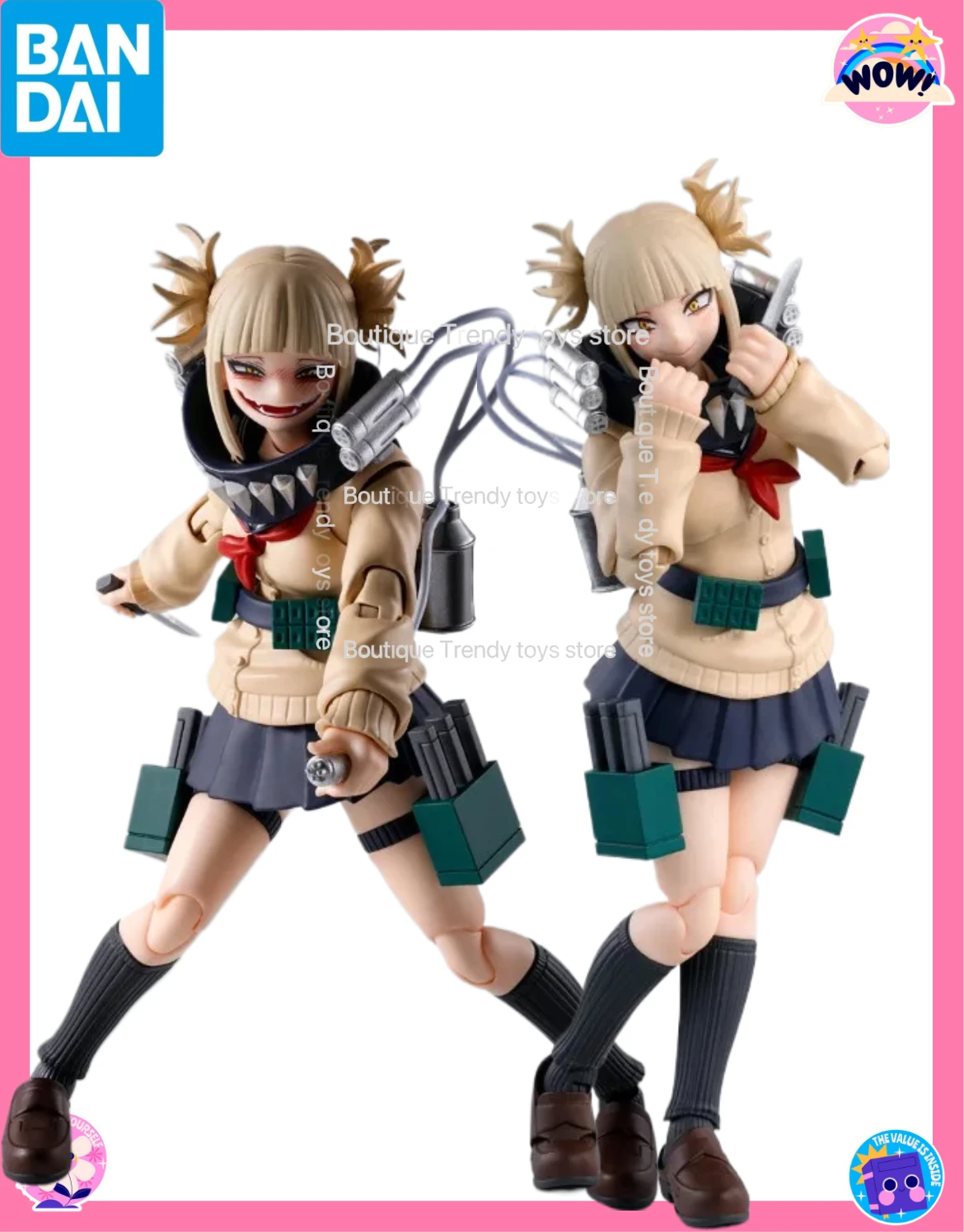 

Коллекционная фигурка Bandai S.H.Figuarts My Hero Academia Himiko Toga, премиум-серия, ограниченная серия Bandai, подвижная модель из ABS и PVC