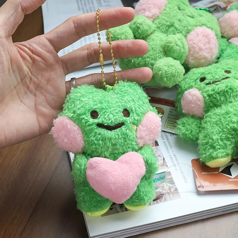 

Funny Frog Doll Keychain Cute Smiling Frog Plush Keyrings For Bag Pendant Cartoon Stuffed Animal Keychain Wholesale Women Gifts