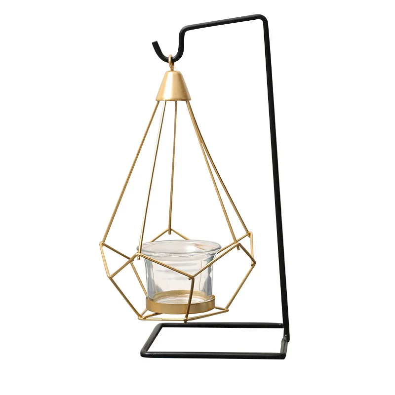 Modern Black Iron Candleholder - Rustic Chic Table Decor for Romantic Lighting Dinner Parties