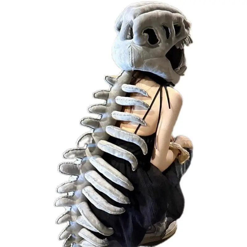 Wearable Dinosaur Skeleton Doll, 80cm/120cm Creative and Funny PP Cotton Plush Toy, Personalized Photo Decoration