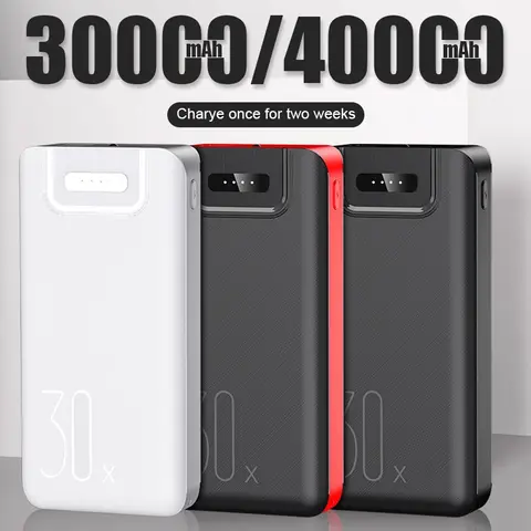 30000mAh/40000mAh Power Bank Portable Charging Poverbank Mobile Phone External Battery Charger Powerbank For Xiaomi VIVO OPPO