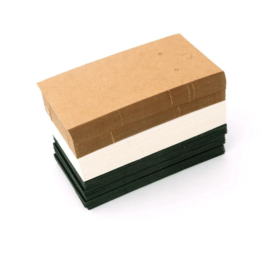 

200Pcs Brown Earring Cards Kraft Paper Display Holder Pre-Cut Holes for Earrings Jewelry Storage 5x9cm Earring Display Cards
